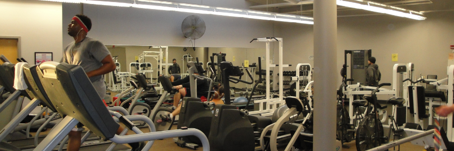 Man working out in treadmill
