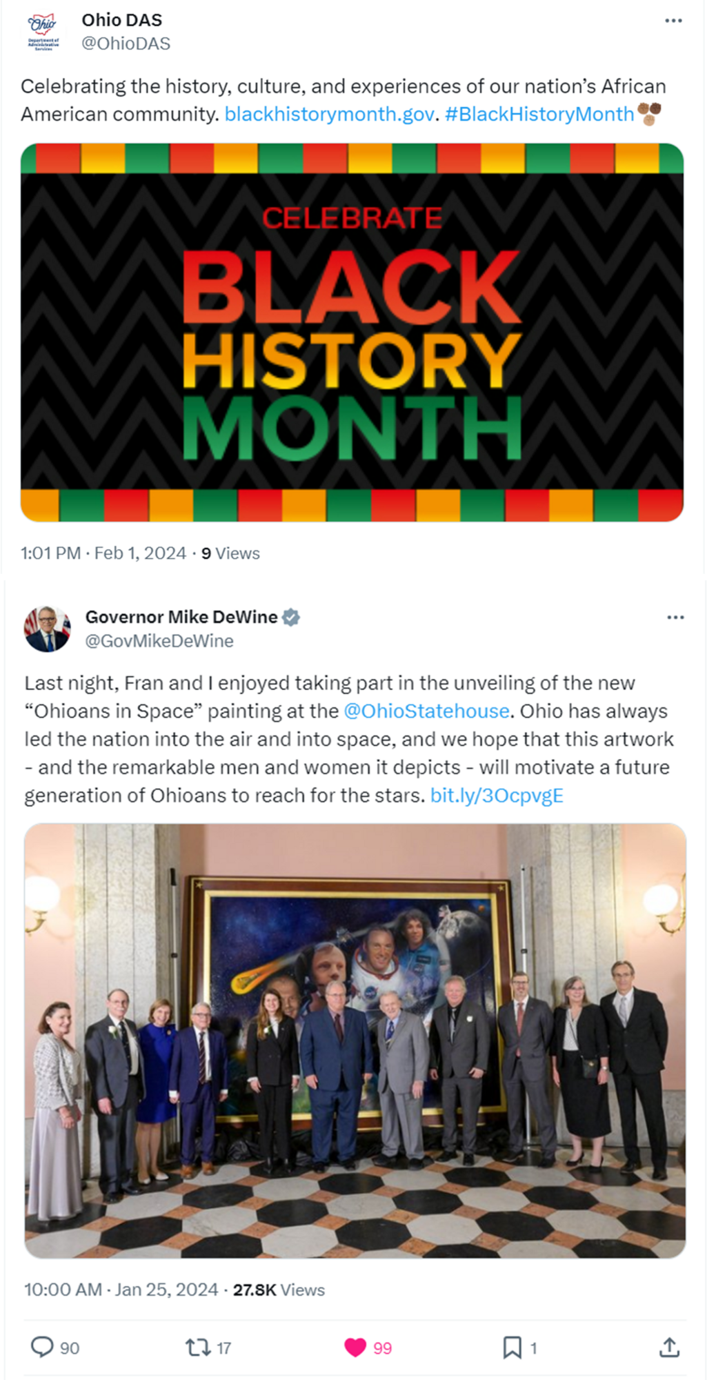 Feb. 5 eNews tweets