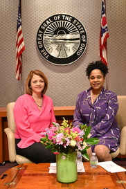 DAS Director Kathleen C. Madden (left) and Ursel McElroy, Director of the Ohio Department of Aging