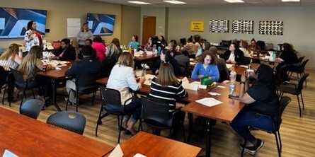 Parent Youth Ambassadors at a mock parent cafe