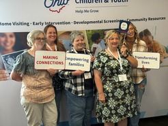 Selfie station at the Home Visiting Conference