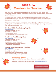 Thanksgiving Together poster, Northeast 11/15, Southwest 11/22, Central - 11/23