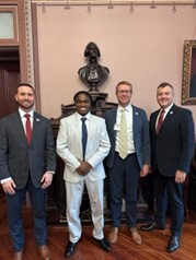 Cody Inman, Jordan Deaton, Alex J. Adams, PharmD, MPH, and Jeff Van Deusen at the White House