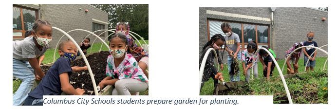 Columbus City Schools students prepare garden for planting