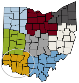 Farm to School Map with Southwest Highlighted