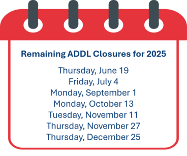 Remaining ADDL Closures 2025