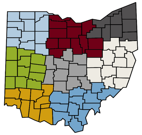 Ohio Farm to School Regional Map