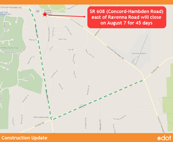 Concord Twp SR 608 Closure