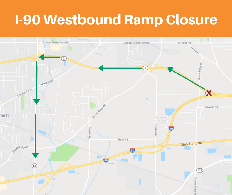 I-90 WB Ramp Closure