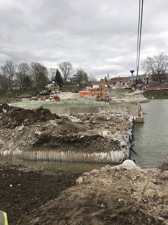 Back filling abutment (looking south into town)
