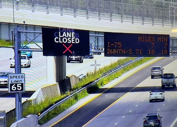 275 smart lane sign