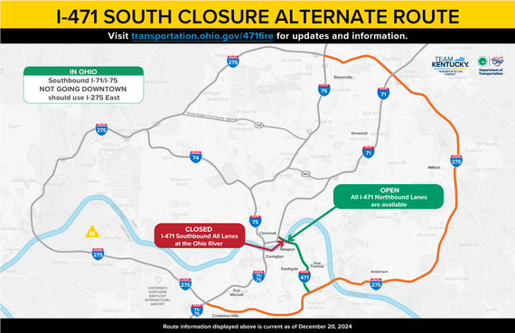 I-471 Closure Map 12.20.24