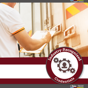 Close up of a person holding clip board outside of a semi truck. 