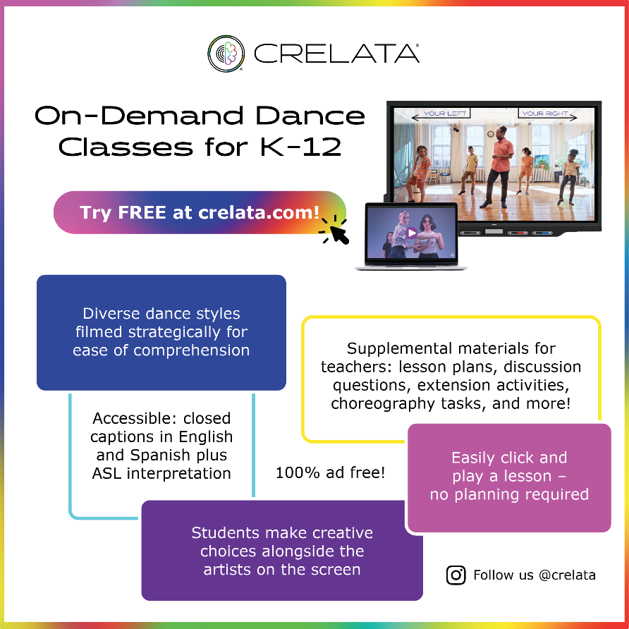 Crelata On-Demand Dance Classes for K-12