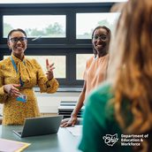 Administrators discussing.