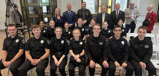 MCCC students at a Wreaths Across American Event at the Ohio Statehouse.