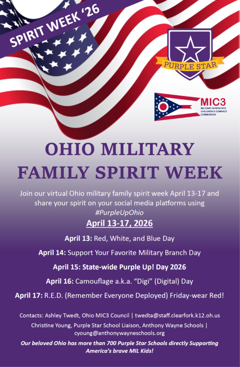Ohio Military Family Spirit Week