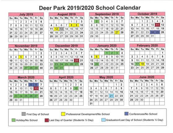 2019-20 Calendar