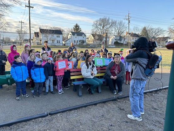 Amity Elementary Introduces Buddy Bench Crafted from 200 Pounds of ...