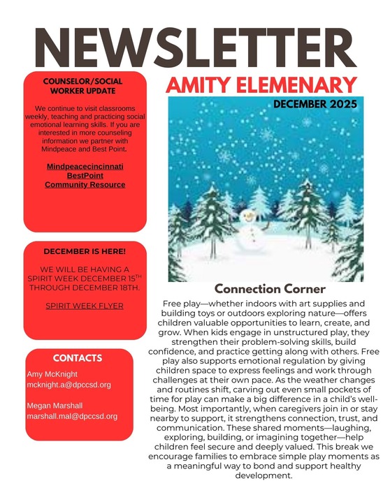 December Counselor Newsletter