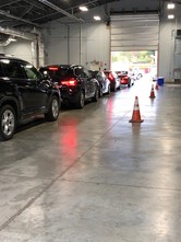 BBH CERT Drug Takeback Garage / Cars lined up 