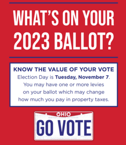 A photo of a card mailed to Franklin County voters who are potentially affected by ballot levies this election.