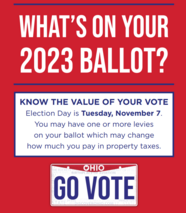 A flyer advertising the Value of Your Vote website was mailed to all Franklin County property owners with a potential levy on their ballot. 