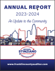 A picture of the cover of the Franklin County Auditor's Office 2023-24 Annual Report.