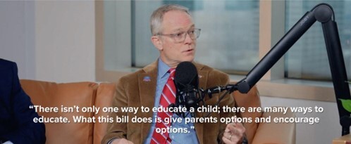 Rep. Newman on the Message from the House podcast talking into a microphone
