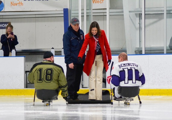 Rep. Richardson supporting the USA Warriors Disabled Hockey Program