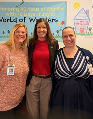Rep. Richardson at the local Childcare center