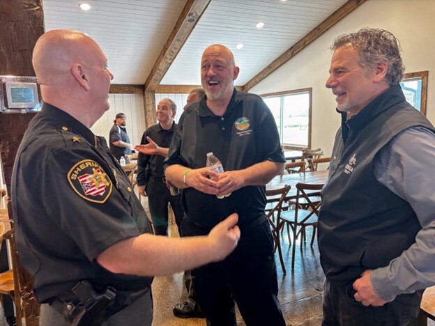 Rep. Click with members of the local public safety group