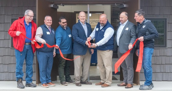 Ribbon-cutting for the Boy Scouts Skilled Trades Center