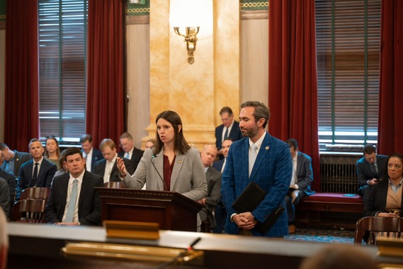 Rep. Craig giving sponsor testimony for House Bill 476
