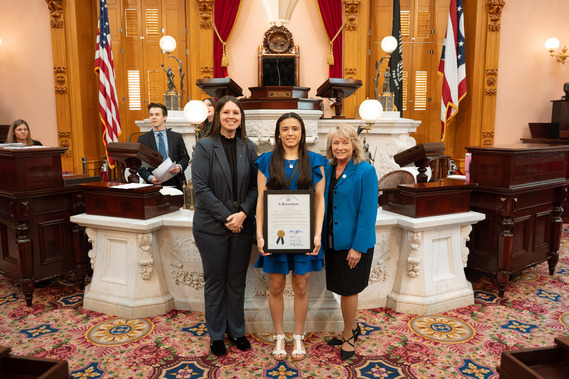 Kayla Moroschan and Rep. Craig