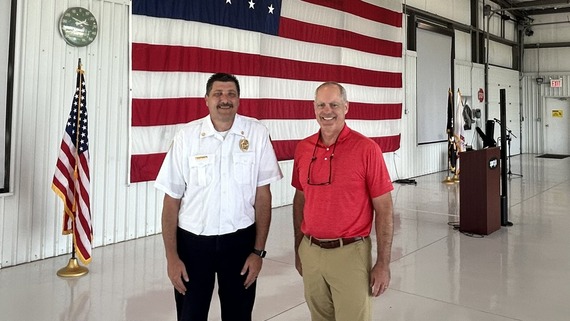 flag day picture with Rep. Bird