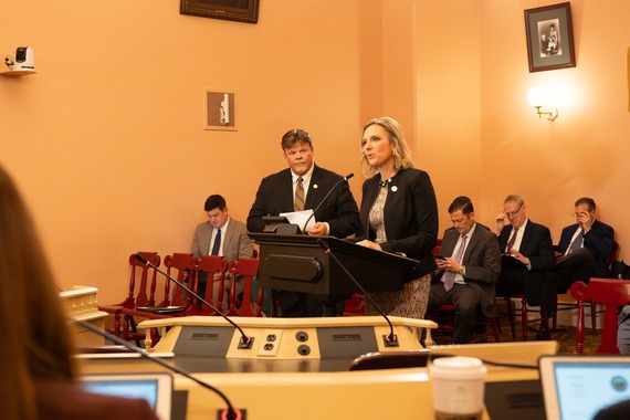Rep. Blasdel giving testimony
