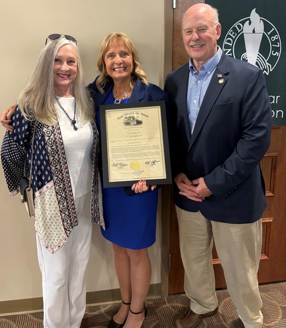 Judge Carr and Rep. Roemer with a commendation