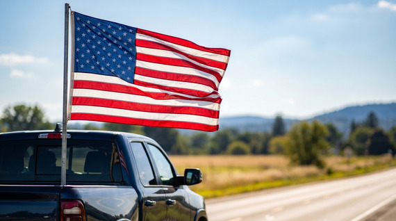 American flag highway