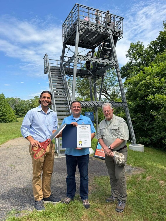 Observation Tower at the Great Serpent Mound Ribbon Cutting Event