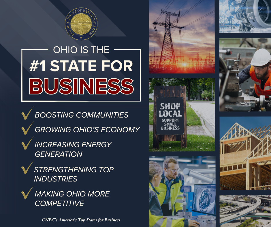 Ohio Ranks First as Top State for Business by CNBC