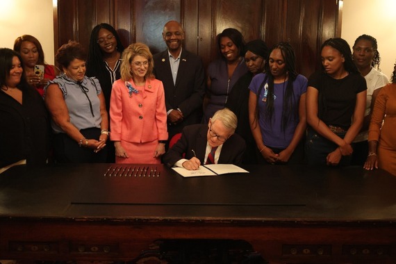 Rep. Gross at a bill signing ceremony
