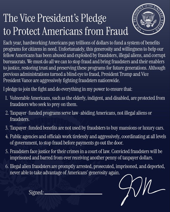 VP Pledge against fraud