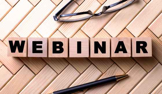 picture of blocks spelling out webinar