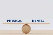 Graphic with the words physical and mental