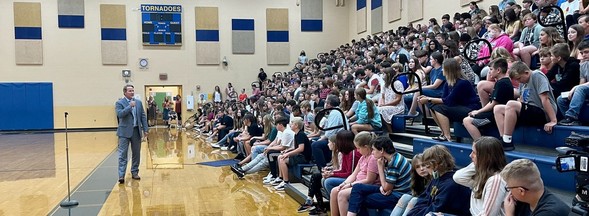 The Lt. Governor stopped by Tiffin Middle School this afternoon to talk to students about career pathways and in-demand jobs. 