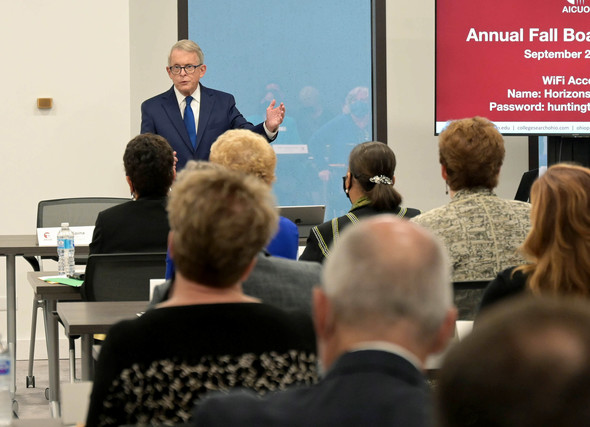 Governor DeWine speaks to AICU at their annual fall meeting.