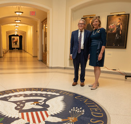 The DeWine's at the Harding Presidential Library and Museum