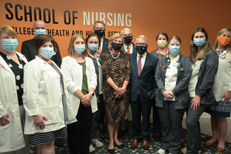 Governor DeWine and First Lady DeWine tour Bowling Green State University.