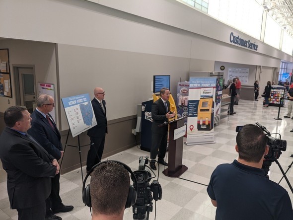 Lt. Governor Jon Husted announces the pilot launch of new BMV Express self-service kiosks to better serve Ohio drivers. 